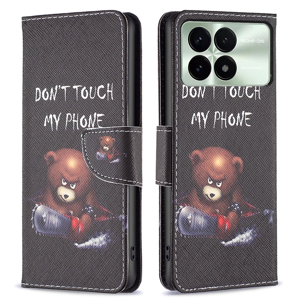 Θήκη Xiaomi Poco X6 Pro 5G OEM Angry bear with chainsaw με βάση στήριξης Θήκη Xiaomi Poco X6 Pro 5G OEM Angry bear with chainsaw με βάση στήριξης