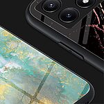 Θήκη Xiaomi Poco X6 Pro 5G OEM σχέδιο Marble με Πλάτη Tempered Glass TPU σμαραγδί - Image 3