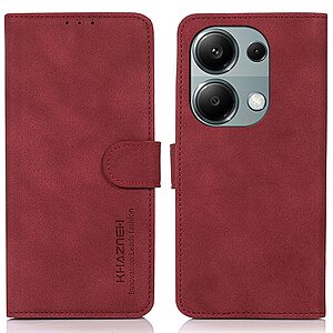 Θήκη Xiaomi Redmi Note 13 4G KHAZNEH Litchi Retro Texture Leather με βάση στήριξης