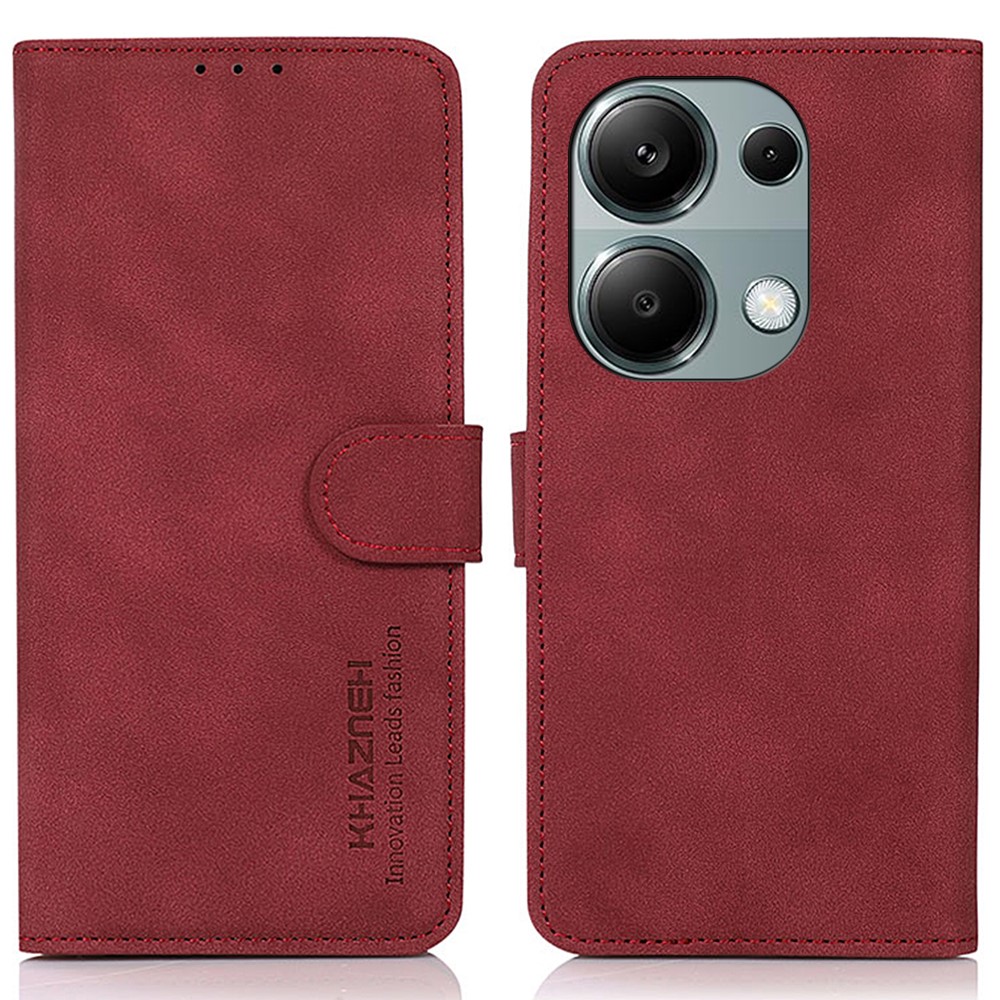 Θήκη Xiaomi Redmi Note 13 4G KHAZNEH Litchi Retro Texture Leather με βάση στήριξης Θήκη Xiaomi Redmi Note 13 4G KHAZNEH Litchi Retro Texture Leather με βάση στήριξης