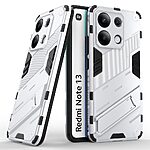 Θήκη Xiaomi Redmi Note 13 4G Mad Mask Πλάτη Shockproof Armor Series 2 με ποδαράκι Βάση στήριξης TPU λευκό - Image 2