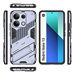 Θήκη Xiaomi Redmi Note 13 4G Mad Mask Πλάτη Shockproof Armor Series 2 με ποδαράκι Βάση στήριξης TPU μπλε σκούρο - Image 5