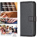 Θήκη Xiaomi Redmi Note 13 5G BINFEN COLOR Leather Wallet series 12 με βάση στήριξης, υποδοχές καρτών και μαγνητικό κούμπωμα μαύρο - Image 4