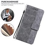 Θήκη Xiaomi Redmi Note 13 5G Mad Mask Leather Wallet Case Geometry Style με βάση στήριξης, υποδοχές καρτών και μαγνητικό κούμπωμα Flip Wallet από συνθετικό δέρμα γκρι - Image 5