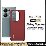 Θήκη Xiaomi Redmi Note 13 Pro 4G / Poco M6 Pro IMAK Airbag Matte Series με ενισχυμένες γωνίες από Premium ανθεκτικό TPU κόκκινο - Image 2