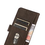 Θήκη Xiaomi Redmi Note 13 Pro 4G / Poco M6 Pro KHAZNEH Litchi Retro Texture Leather με βάση στήριξης, υποδοχές καρτών και μαγνητικό κούμπωμα καφέ - Image 4