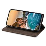 υποδοχή καρτών και μαγνητικό κούμπωμα Flip Wallet από συνθετικό δέρμα και εσωτερικό TPU καφέ