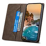 Θήκη Xiaomi Redmi Note 13 Pro 5G / Poco X6 5G DIERFENG DF 05 Foldable Series με βάση στήριξης, υποδοχή καρτών και μαγνητικό κούμπωμα Flip Wallet από συνθετικό δέρμα και εσωτερικό TPU καφέ - Image 3