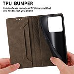 Θήκη Xiaomi Redmi Note 13 Pro 5G / Poco X6 5G DIERFENG DF 05 Foldable Series με βάση στήριξης, υποδοχή καρτών και μαγνητικό κούμπωμα Flip Wallet από συνθετικό δέρμα και εσωτερικό TPU καφέ - Image 4