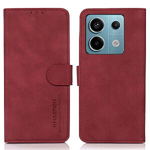 Θήκη Xiaomi Redmi Note 13 Pro 5G / Poco X6 5G KHAZNEH Litchi Retro Texture Leather με βάση στήριξης
