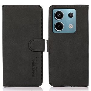 Θήκη Xiaomi Redmi Note 13 Pro 5G / Poco X6 5G KHAZNEH Litchi Retro Texture Leather με βάση στήριξης