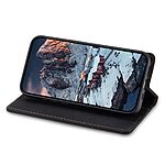 υποδοχή καρτών και μαγνητικό κούμπωμα Flip Wallet από συνθετικό δέρμα και εσωτερικό TPU μαύρο