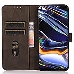Θήκη Xiaomi Redmi Note 13 Pro+ 5G KHAZNEH Litchi Skin Texture Leather με βάση στήριξης, υποδοχές καρτών και μαγνητικό κούμπωμα καφέ - Image 3