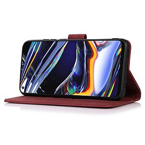 υποδοχές καρτών και μαγνητικό κούμπωμα κόκκινο