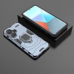 Θήκη Xiaomi Redmi Note 13 Pro+ 5G Mad Mask Πλάτη Thin Armor με Μαγνητικό δαχτυλίδι και Βάση στήριξης TPU μπλε - Image 4