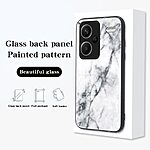 Θήκη Xiaomi Redmi Note 13 Pro+ 5G OEM σχέδιο Marble με Πλάτη Tempered Glass TPU λευκό - Image 3