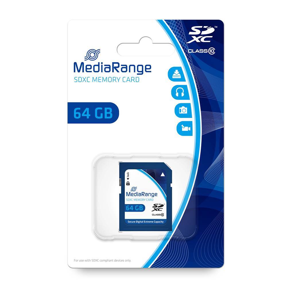 0019908_0 MediaRange SDXC Class 10 64 GB (eXtended Capacity) (MR965) - Image 1