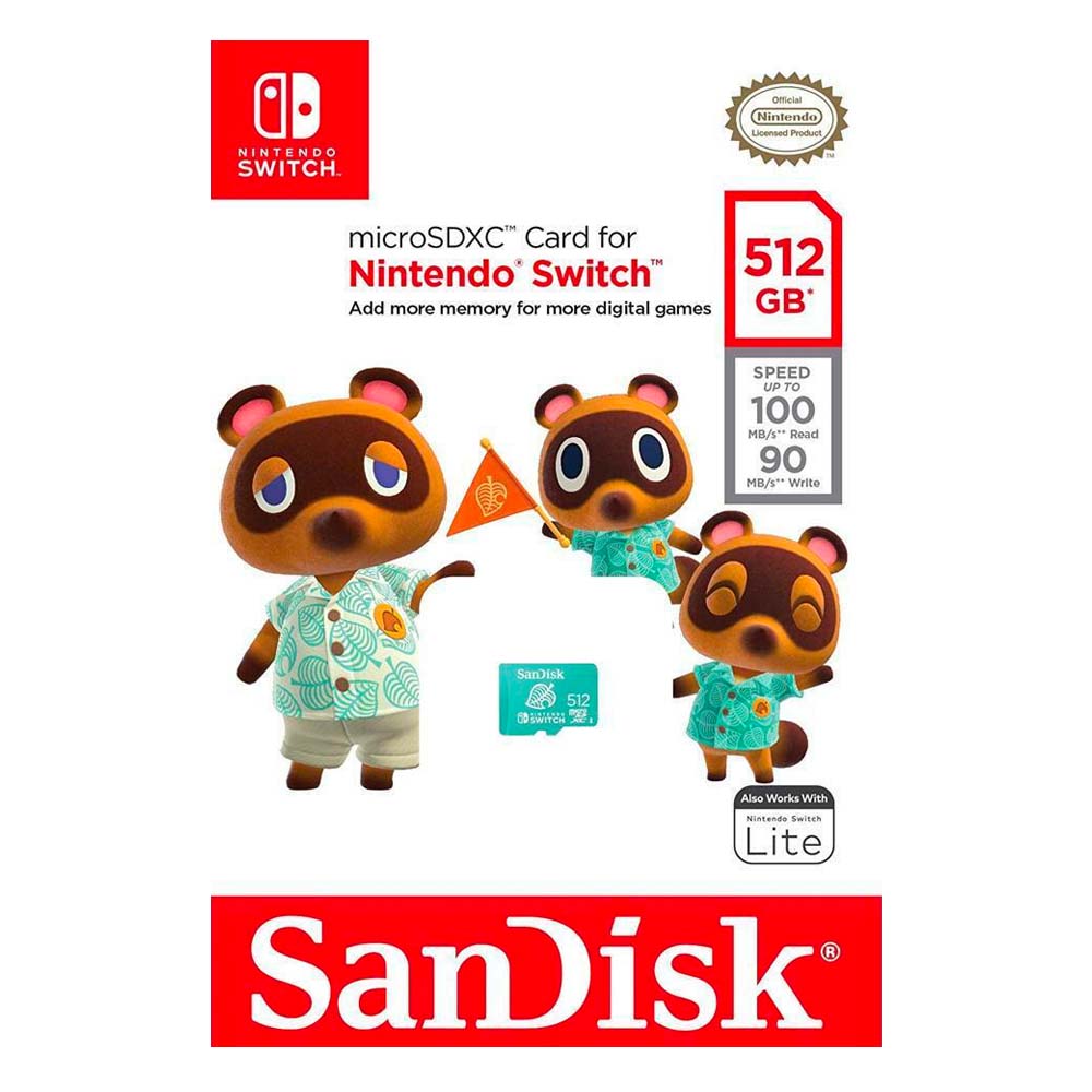 0045860_0 Sandisk microSD 512GB Memory Card for Nintendo Switch (SDSQXAO-512G-GNCZN) (SANSDSQXAO-512G-GNCZN) - Image 1