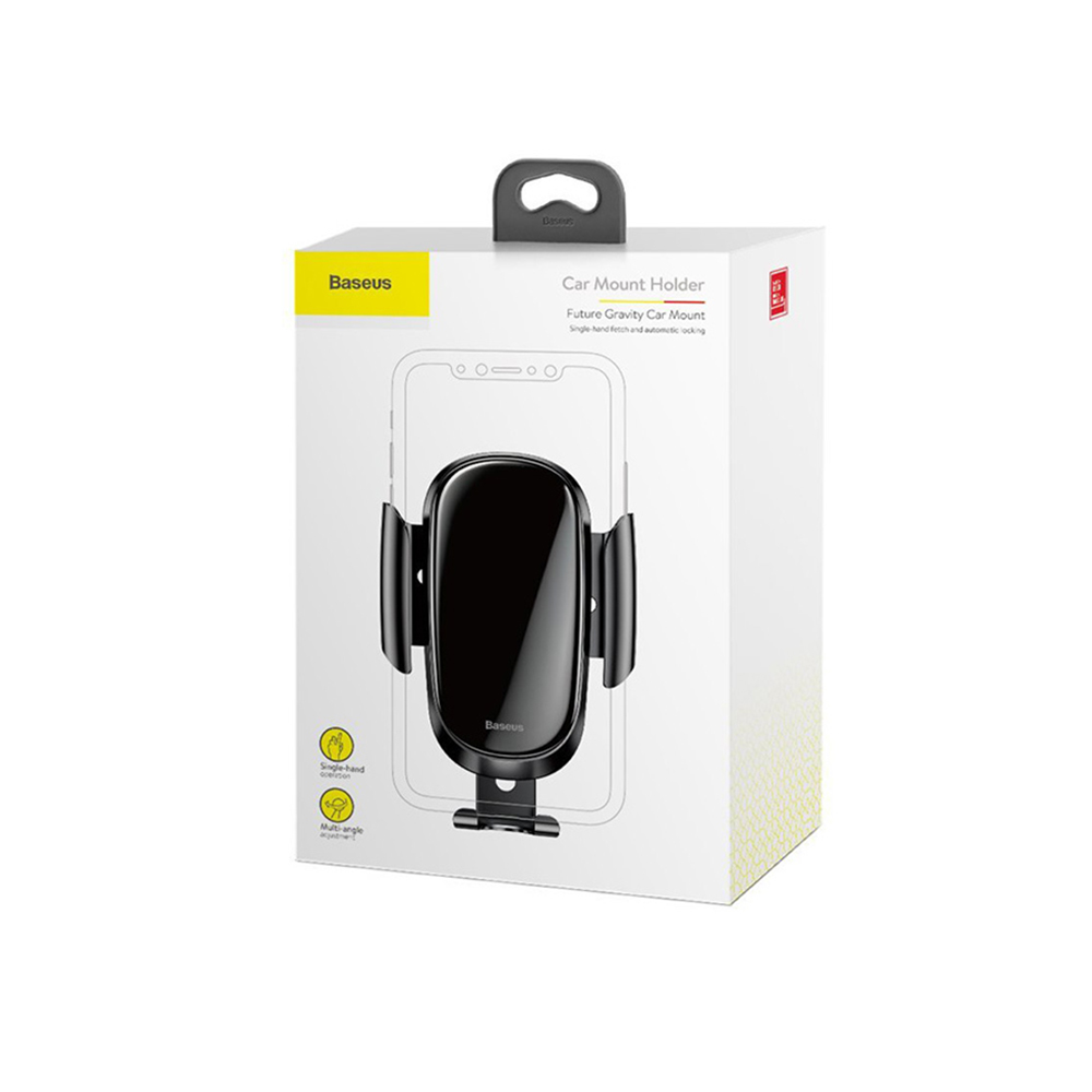 0050842_0 Baseus Car Mount Future Phone holder Black (SUYL-WL01) (BASSUYL-WL01) - Image 1