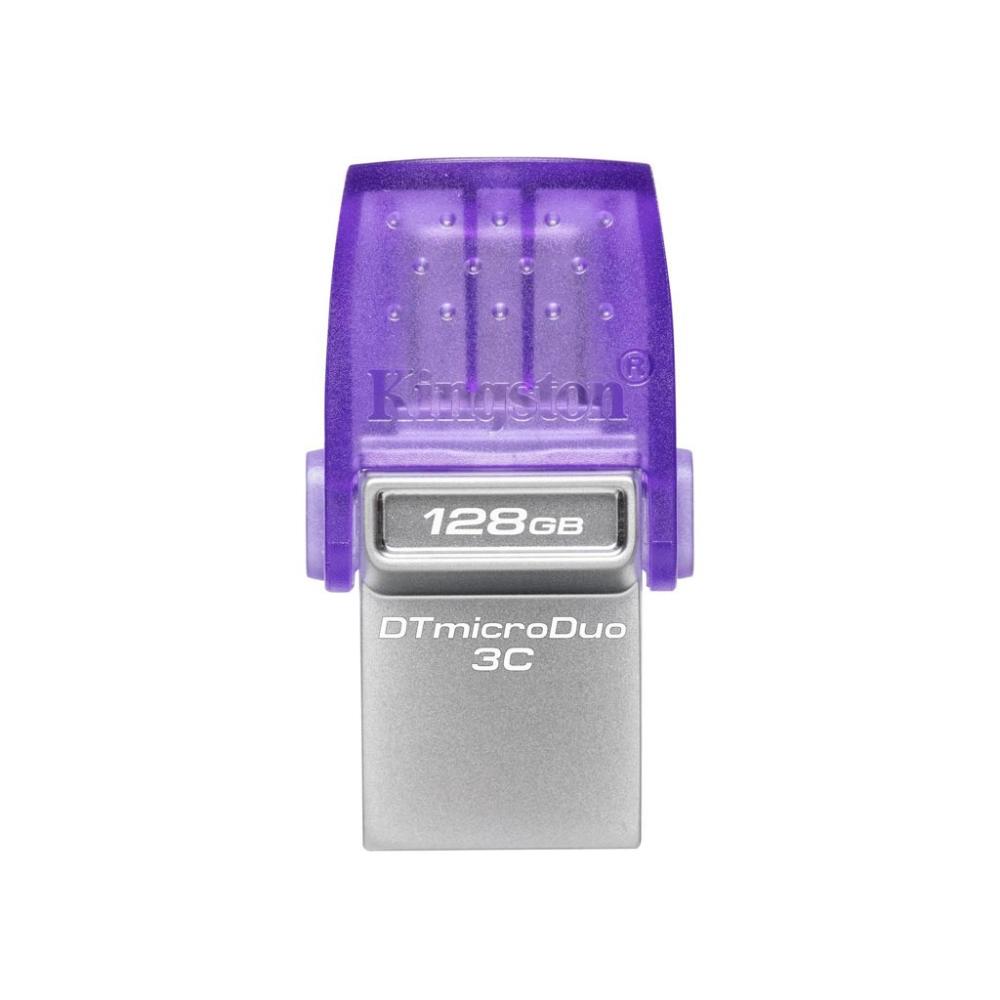 0064089_0 Kingston DataTraveler MicroDuo 3C 128GB USB 3.1 Stick Purple (DTDUO3CG3/128GB) (KINDTDUO3CG3-128GB) - Image 1