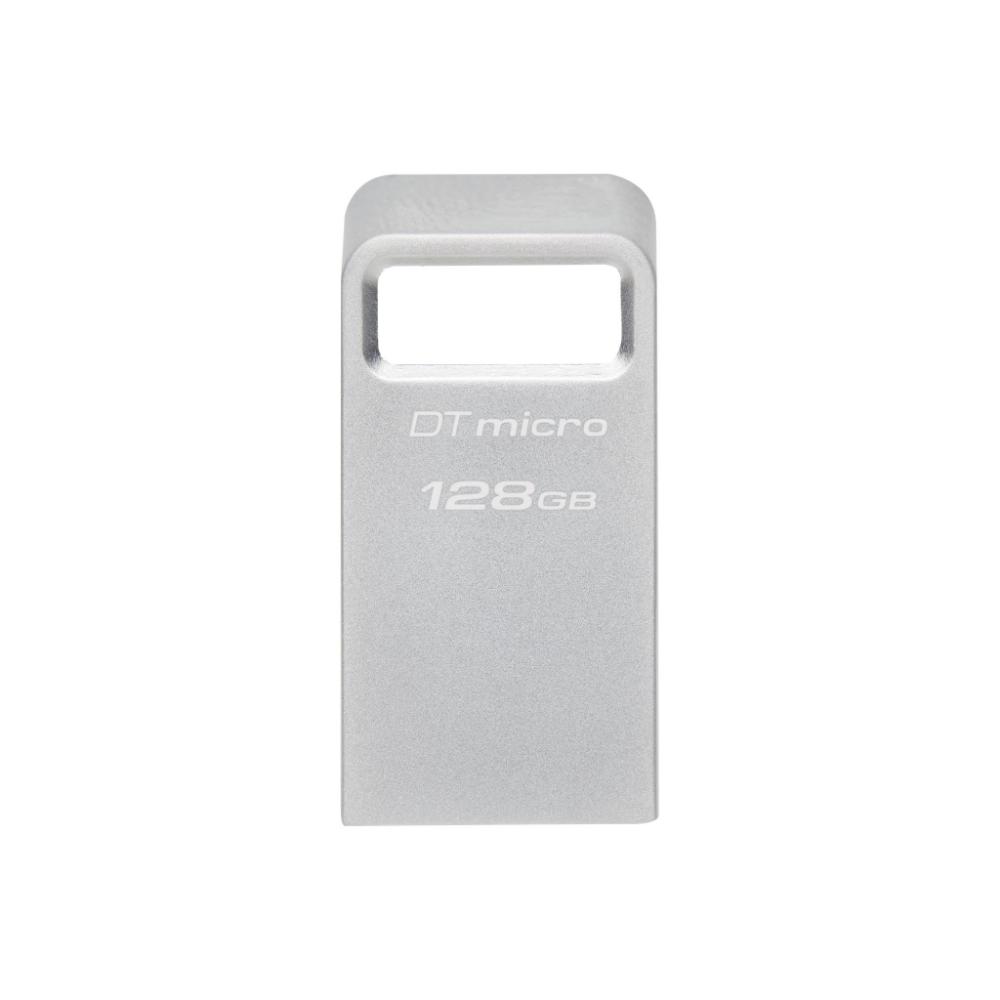 0064098_0 Kingston DataTraveler Micro Gen2 128GB USB 3.2 Stick Silver (DTMC3G2/128GB) (KINDTMC3G2-128GB) - Image 1