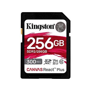 Kingston Canvas React Plus SDXC 256GB Class 10 U3 V90 UHS-II (SDR2/256GB) (KINSDR2-256GB)