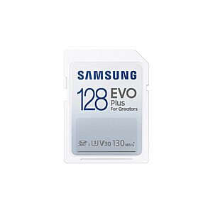 Samsung Evo Plus for Creators SDXC 128GB Class 10 U1 V10 UHS-I (MB-SC128K/EU) (SAMMB-SC128K-EU)