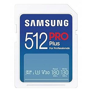Samsung Pro Plus SDXC 512GB Class 10 U3 V30 UHS-I with USB Reader (MB-SD512SB/WW) (SAMMB-SD512SB-WW)