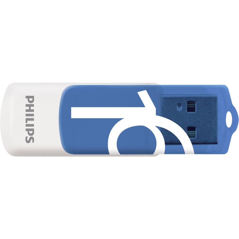 0066024_0 Philips Vivid 16GB USB 2.0 Stick Λευκό (FM16FD05B/00) (PHIFM16FD05B-00) - Image 1