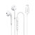 Ακουστικά RECCI REP-L28 για iPhone Earbuds Handsfree Lightning λευκό