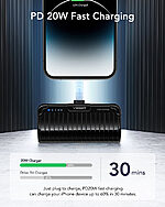 Power Bank VEGER W0558P για iPhone 5000mAh 20W PD mini fast charging μαύρο - Image 3