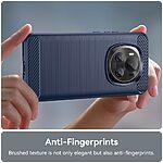 Θήκη Honor Magic6 Pro 5G Mad Mask Brushed TPU Carbon Πλάτη μπλε - Image 5