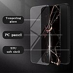 Θήκη Honor X8b OEM σχέδιο Marble με Πλάτη Tempered Glass TPU λευκό - Image 2