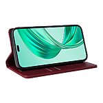 Θήκη Honor X8b YIKATU Folio Series με βάση στήριξης, υποδοχή καρτών και μαγνητικό κούμπωμα Flip Wallet από συνθετικό δέρμα και TPU κόκκινο σκούρο - Image 4