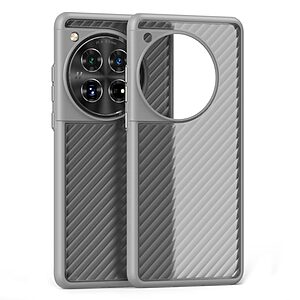 Θήκη OnePlus 12 5G Mad Mask Anti-Slip Sockproof Transparent Πλάτη TPU γκρι ανοιχτό
