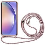 Θήκη Samsung Galaxy A35 5G OEM Soft Silicone Sockproof v3 πλάτη με κορδόνι από αντικραδασμικό TPU ροζ - Image 2