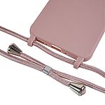 Θήκη Samsung Galaxy A35 5G OEM Soft Silicone Sockproof v3 πλάτη με κορδόνι από αντικραδασμικό TPU ροζ - Image 4