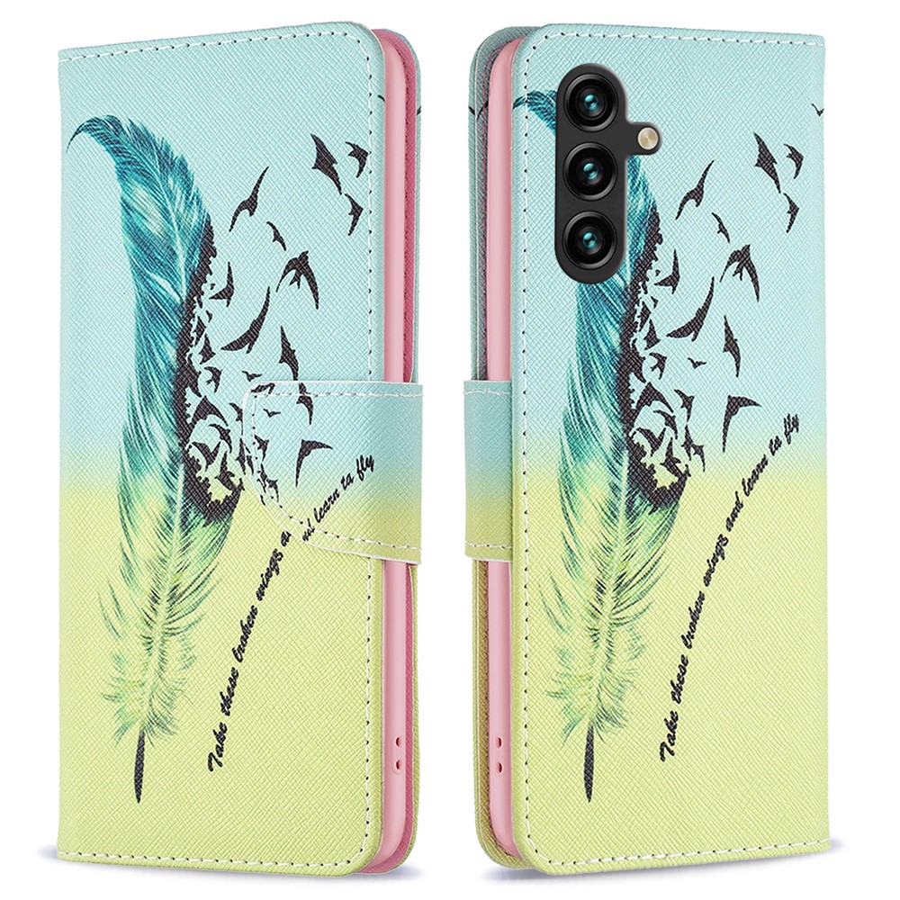 Θήκη Samsung Galaxy A55 5G OEM Feather & Birds με βάση στήριξης Θήκη Samsung Galaxy A55 5G OEM Feather & Birds με βάση στήριξης
