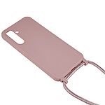 Θήκη Samsung Galaxy A55 5G OEM Soft Silicone Sockproof v3 πλάτη με κορδόνι από αντικραδασμικό TPU ροζ - Image 3