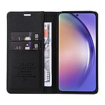 υποδοχή καρτών και μαγνητικό κούμπωμα Flip Wallet από συνθετικό δέρμα και TPU μαύρο