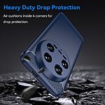 Θήκη Xiaomi 14 Ultra 5G Mad Mask Brushed TPU Carbon Πλάτη μπλε - Image 3