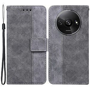Θήκη Xiaomi Redmi A3 Mad Mask Leather Wallet Case Geometry Style με βάση στήριξης