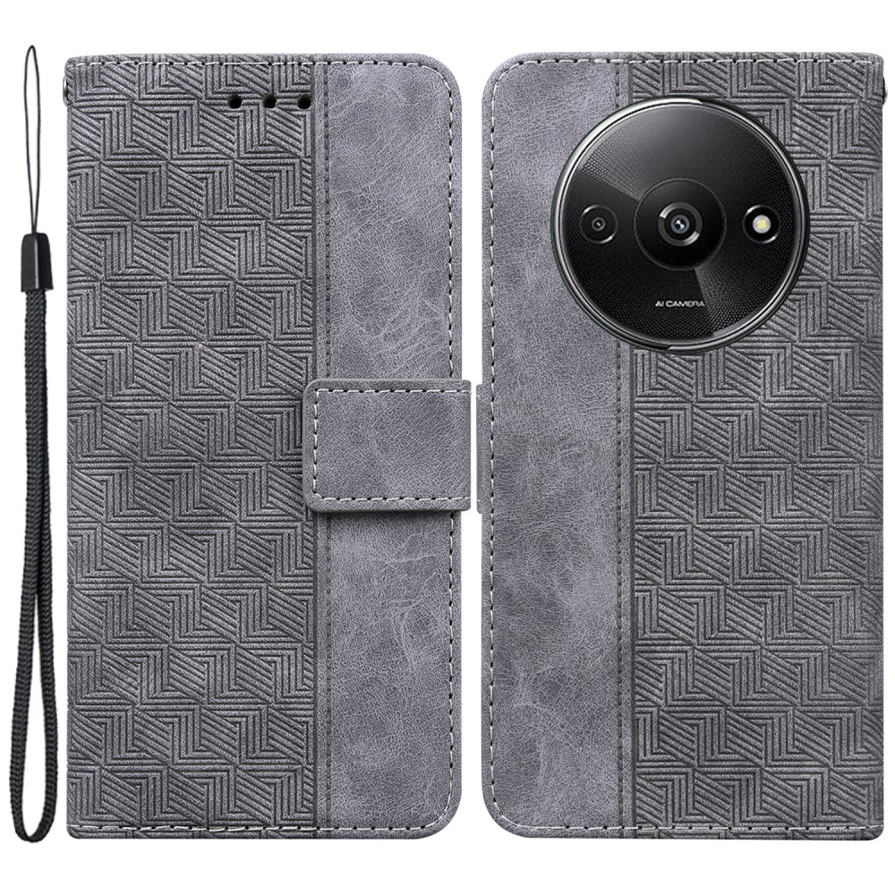Θήκη Xiaomi Redmi A3 Mad Mask Leather Wallet Case Geometry Style με βάση στήριξης Θήκη Xiaomi Redmi A3 Mad Mask Leather Wallet Case Geometry Style με βάση στήριξης
