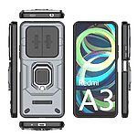 Θήκη Xiaomi Redmi A3 Mad Mask Camshield Armor Guard v4 Πλάτη με προστασία για την κάμερα, Kickstand και Βάση στήριξης από σκλήρό Premium TPU γκρι - Image 5