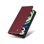 Θήκη Xiaomi Redmi A3 YIKATU Folio Series με βάση στήριξης, υποδοχή καρτών και μαγνητικό κούμπωμα Flip Wallet από συνθετικό δέρμα και TPU κόκκινο σκούρο - Image 5