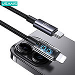 Καλώδιο Φόρτισης Fast Charging και Data USAMS Sufeng Series Aluminum Alloy Type-C σε lightning 30W 0.25m (SJ679USB01) μαύρο - Image 4