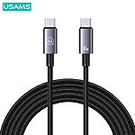 Καλώδιο Φόρτισης Fast Charging και Data USAMS Sufeng Series Aluminum Alloy Type-C σε Type-C 60W 0.25m (SJ678USB01) μαύρο - Image 4