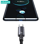 Καλώδιο Φόρτισης Fast Charging και Data USAMS Sufeng Series Aluminum Alloy USB-A σε Type-C 3A 0.25m (SJ680USB01) μαύρο - Image 2