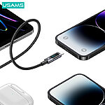 Καλώδιο Φόρτισης Fast Charging και Data USAMS Sufeng Series Digital Display Aluminum Alloy Type-C σε lightning 30W 1.20m (SJ672USB01) μαύρο - Image 3