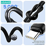 Καλώδιο Φόρτισης και Data USAMS KY Series Type-C σε Type-C 60W 2.0m (SJ696USB02) λευκό - Image 4